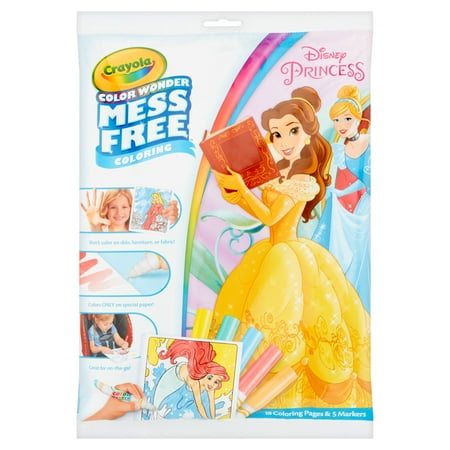 Crayola Color Wonder Disney Princess Coloring Set, 18 pages