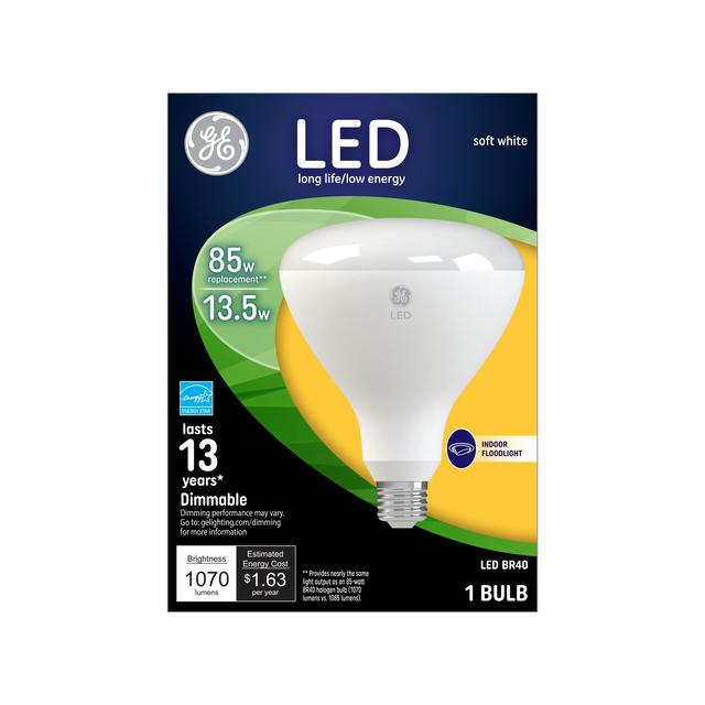 GE Lighting LED Light Bulb, 50 Watt Replacement, Soft White, R20 Indoor Floodlight Bulbs, 1 pack