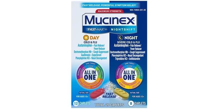 MUCINEX FAST MAX NT SHFT CLD/FLU AIO 6OZ