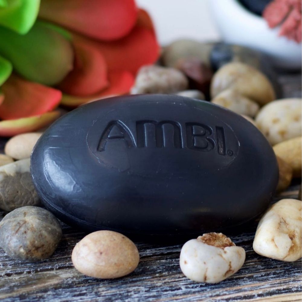 AMBI BLACK SOAP BR 3.5OZ W/SHB