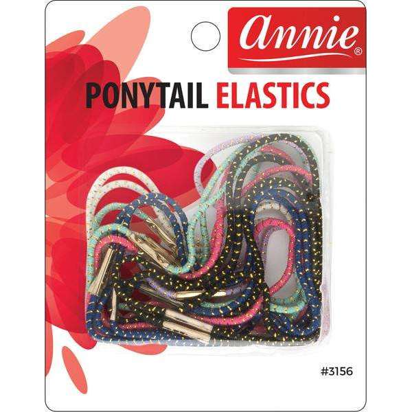 ANNIE ELASTC PONY 15CT BLK#8112