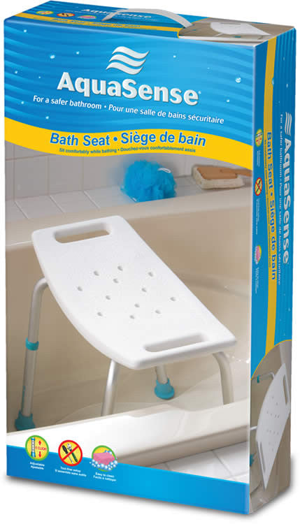 BATH BENCH W/BACK EQ ADJ ALU