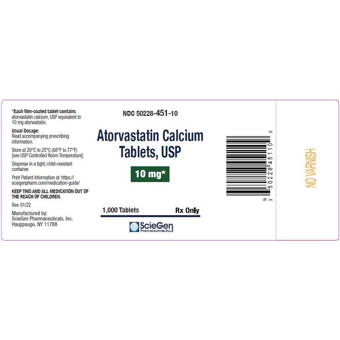 ATORVASTATIN TB 10MG 1000