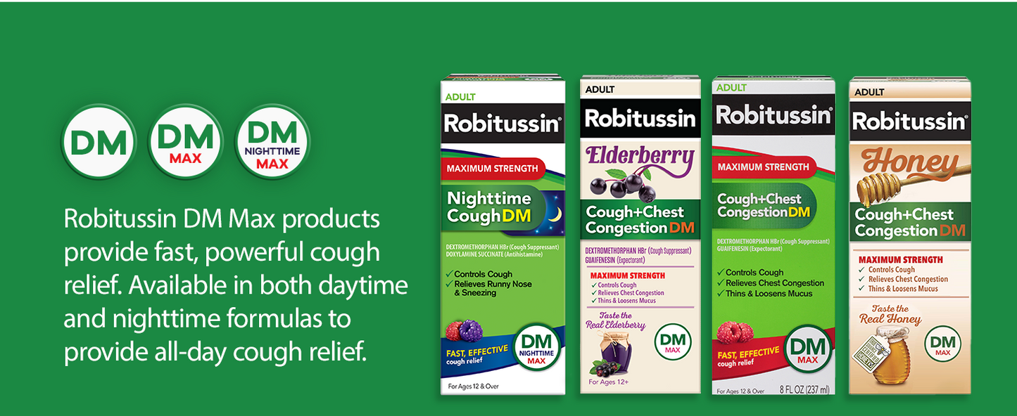 ROBITUSSIN DM MAX STR NIGHTTIME CGH 4OZ