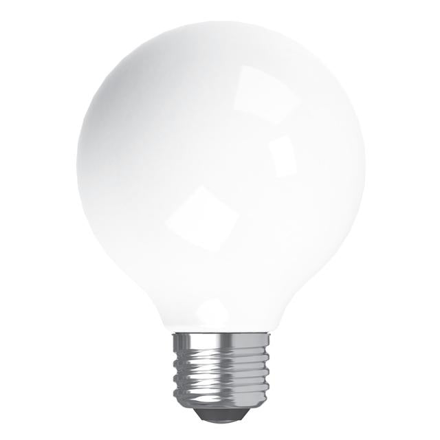 GE Lighting Basic LED 60 Watt Replacement, Soft White, G25 Vanity - Globe Bulbs, 2 Pack