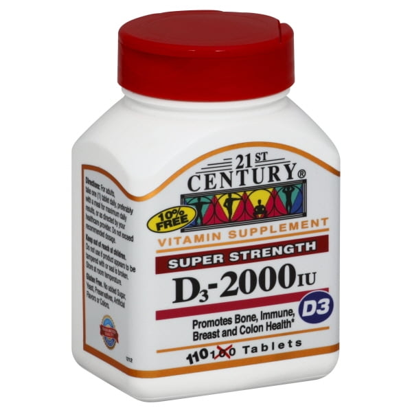 VIT D-3 50MCG 2000IU SGC 250CT 21ST CENT