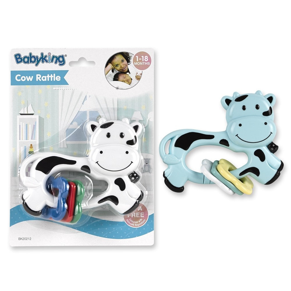 Babyking Cow Rattle - Assorted