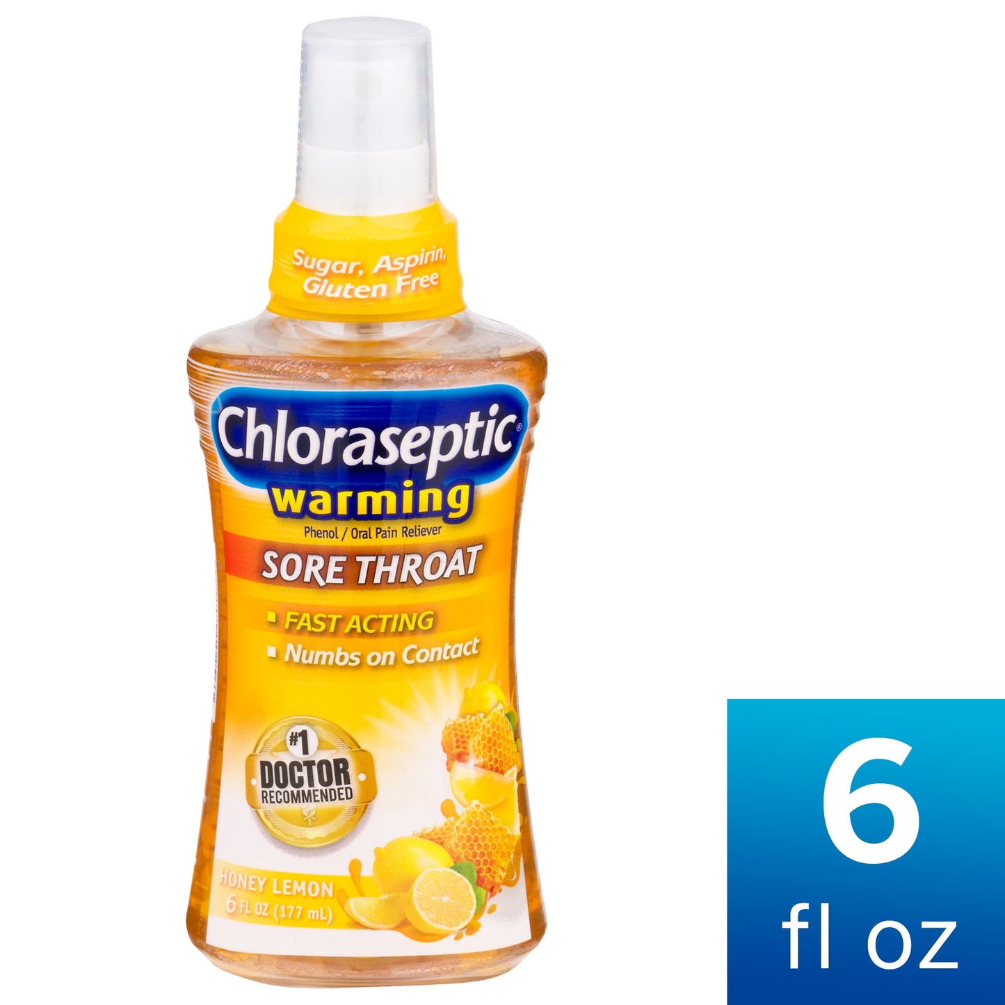 CHLORASEPTIC SPRAY S/F WARM HNY LEM 6OZ