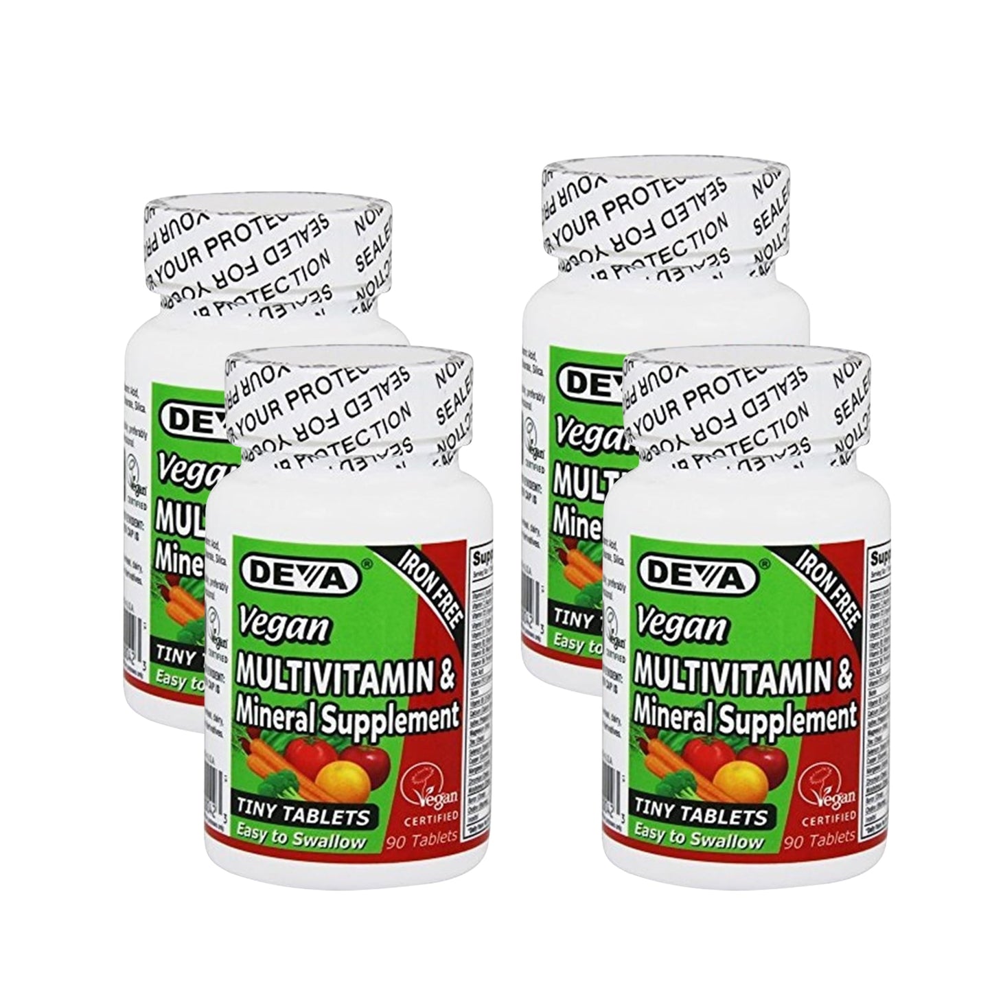 DEVA VEGAN VITAMINS MULTIVIT,TNY TAB,W/O IRON