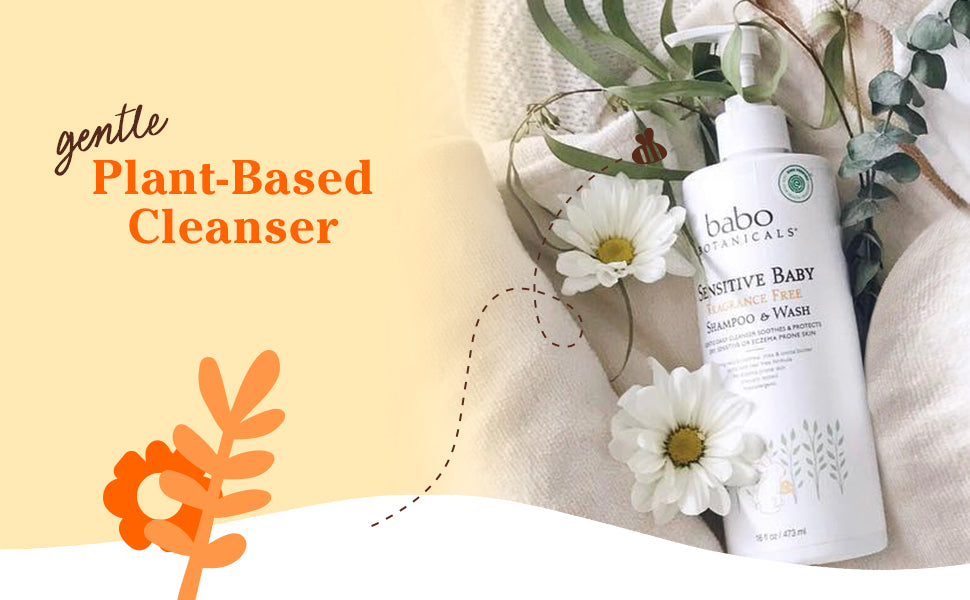 BABO BOTANICALS SHAMPOO&WASH,MOISTURIZING