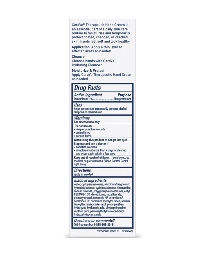 CERAVE THERAPUTIC HAND CR 1% 85GM
