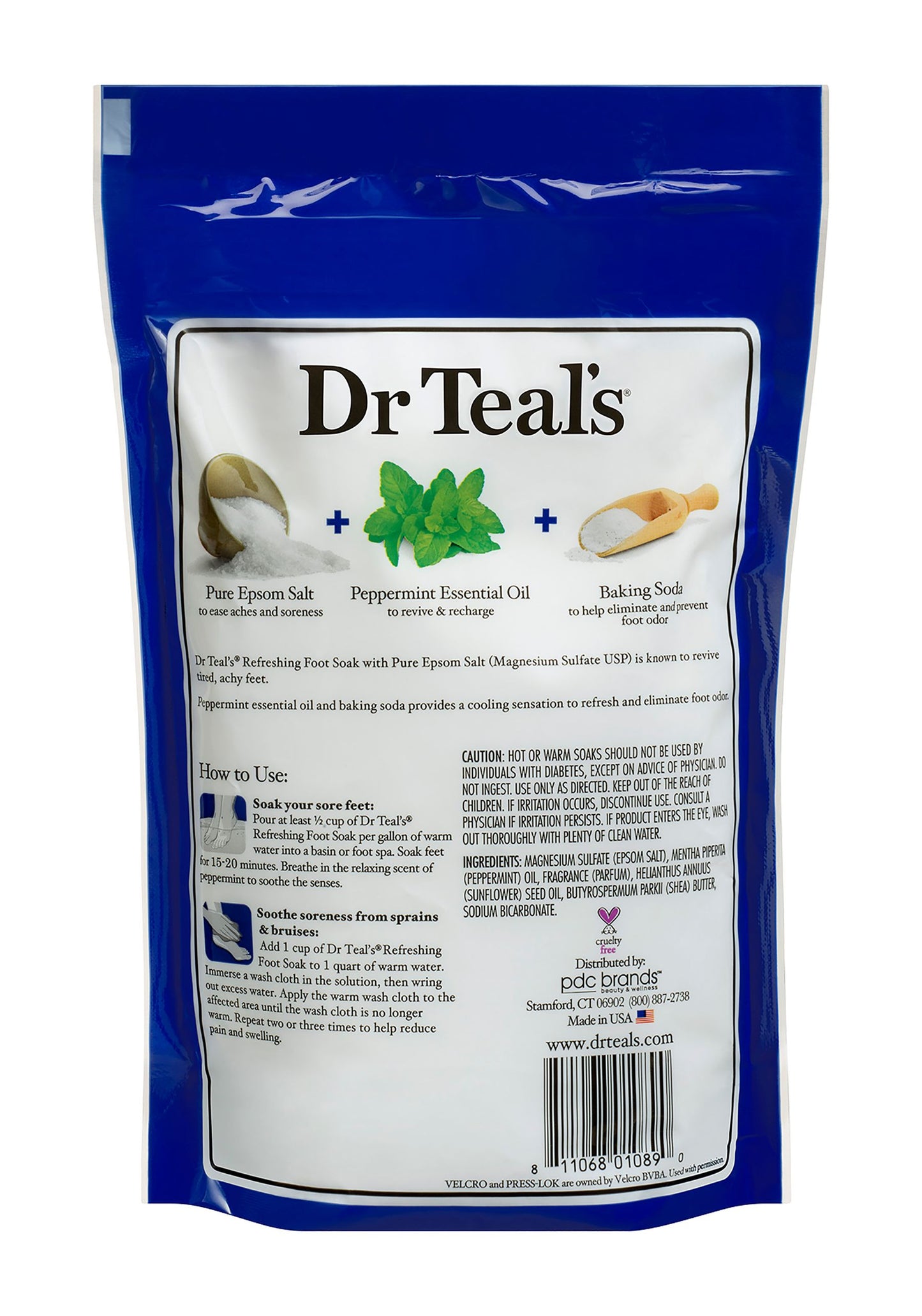 DR. TEAL'S PEPPERMINT FOOT SOAK 2 LB