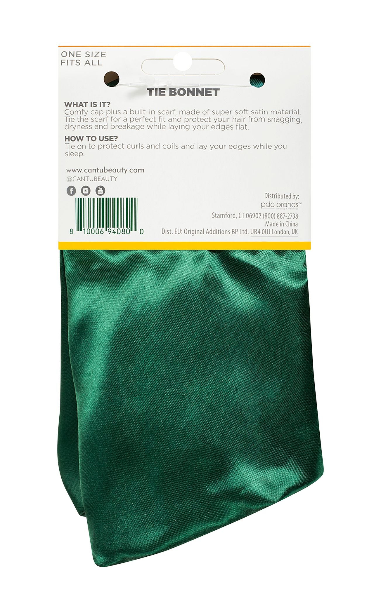 CANTU SATIN SLEEP CAP TIE BONNE