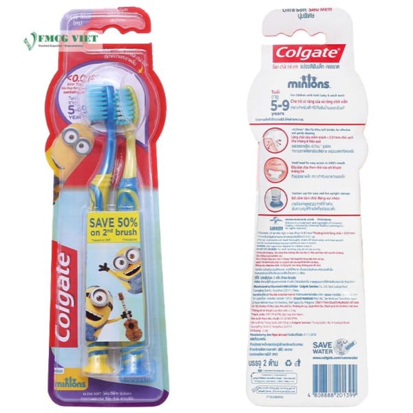 COLGATE PLUS TOOTHBRUSH YOUTH 2PK MINION