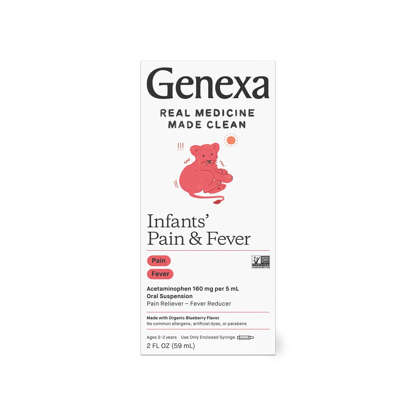 GENEXA INFANT ACET BLU 160GM-5ML SUS 2OZ