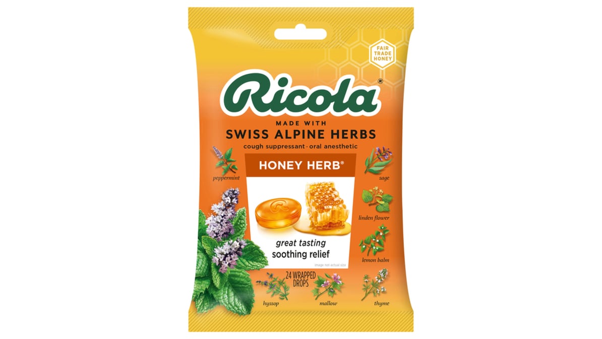 RICOLA COUGH DROP,ORIGINAL HERB