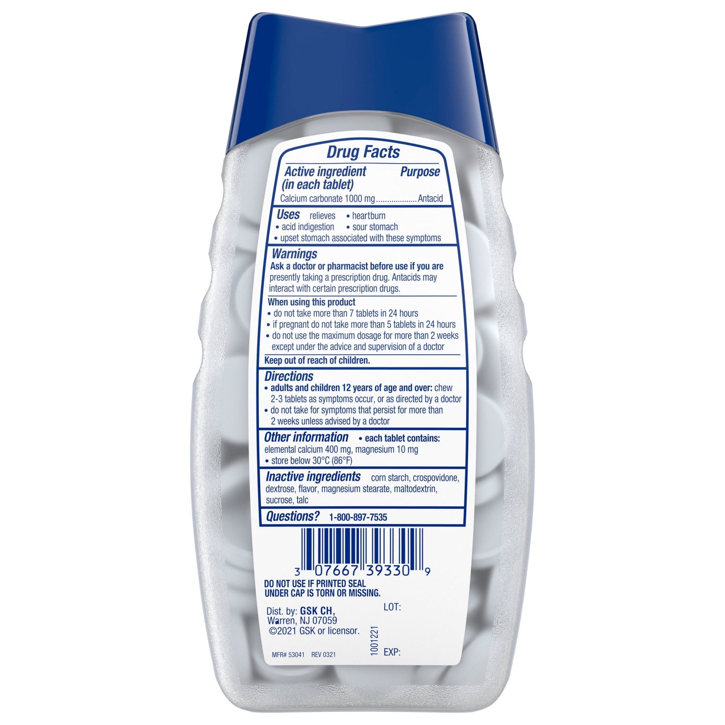 TUMS ANTACD CW 1000MG 56 BKCHY