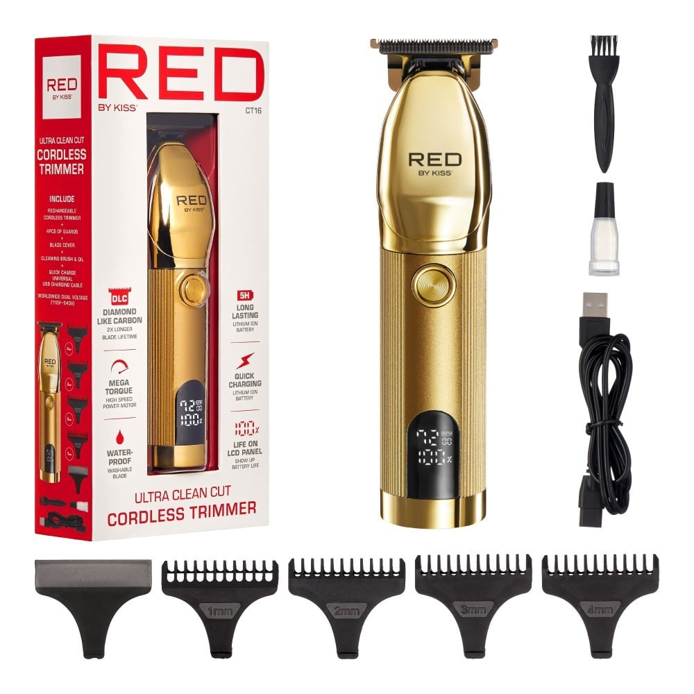 Kiss Red Trimmer Ultra Clean Cut Cordless