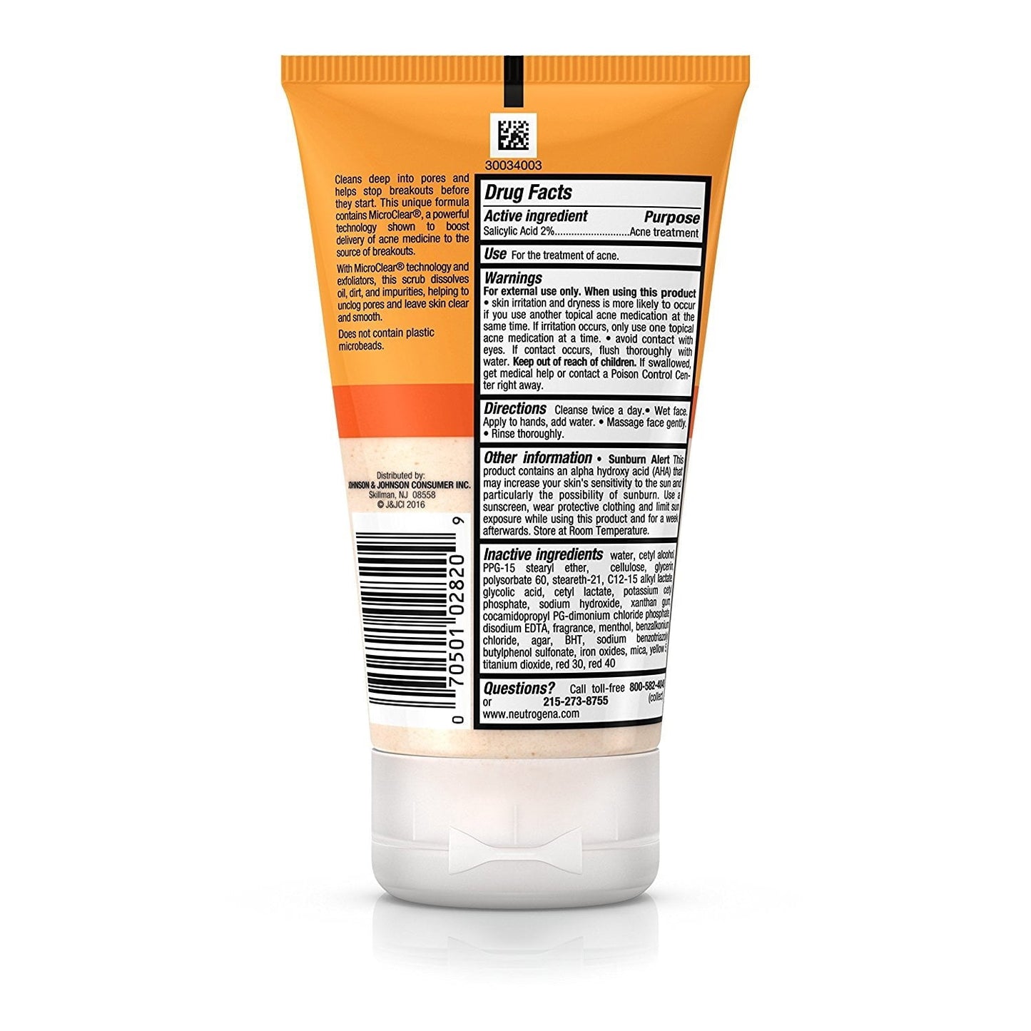 NEUTROGENA O/F ACNE DAILY SCRUB 4.2OZ