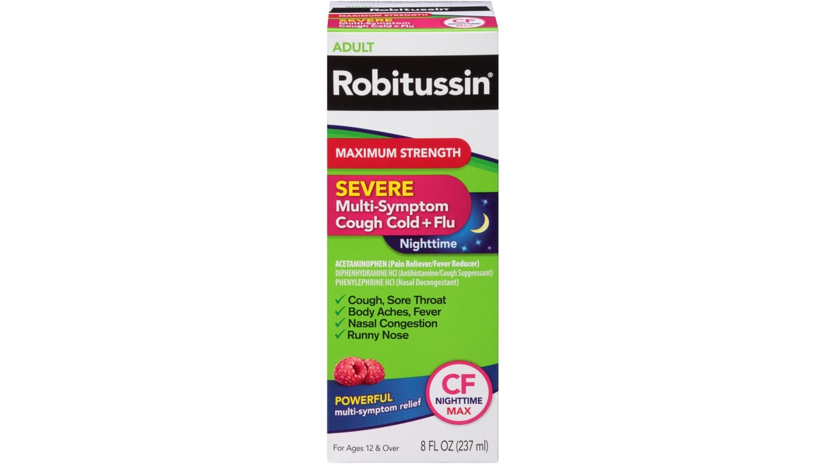 ROBITUSSIN SEVERE MS LIQ C/C/F 8OZ