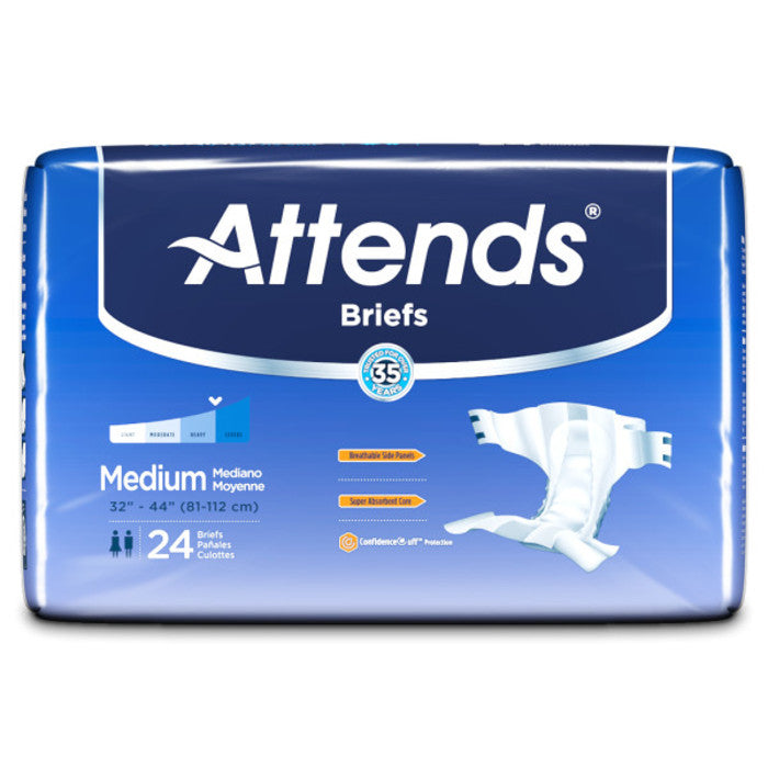 ATTENDS DERMADRY ADV BRIEF MEDIUM 4X24CT