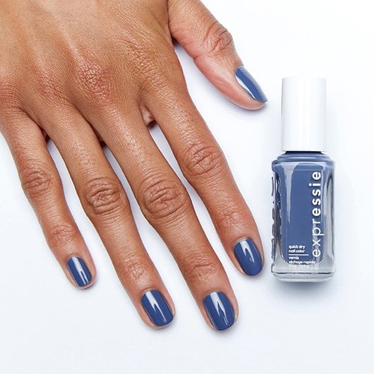 essie expressie quick dry nail polish, vegan, iris blue, Lose The Snooze, 0.33 fl oz