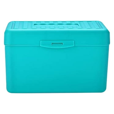 Oxford Plastic Index Boxes, 4" x 6", 400 Card Capacity, Black - 1.0 ea