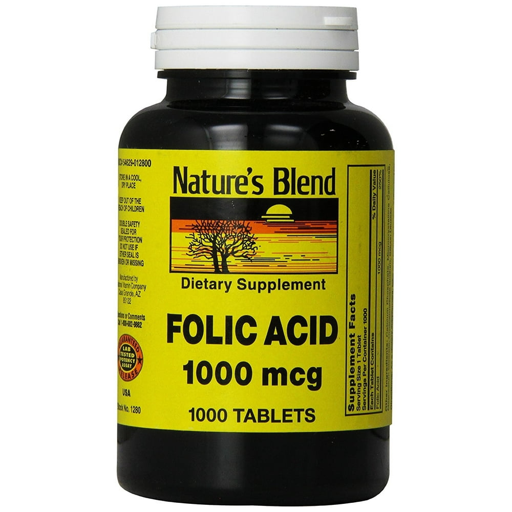 FOLIC ACID 1000MCG TAB 100CT NAT BLEND