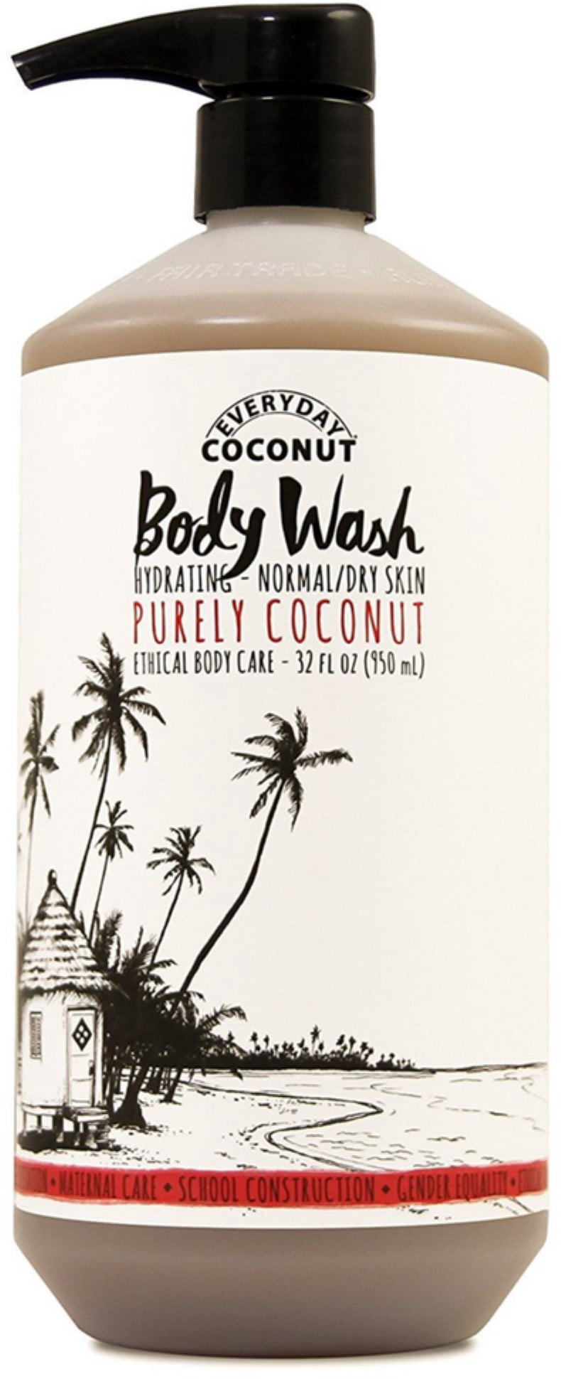 ALAFFIA BODY WASH COCONUT 32Z