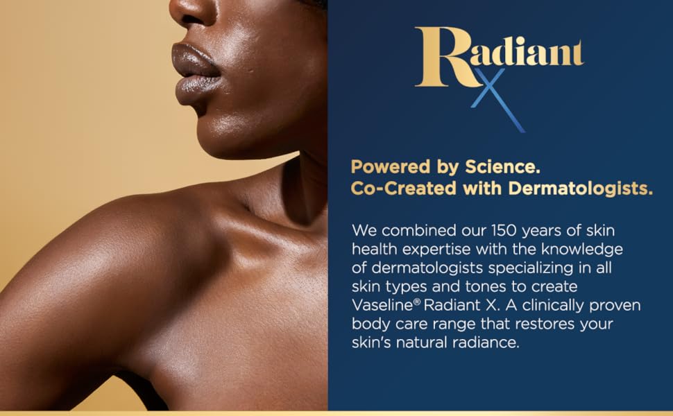 VASELINE RADIANT BODY CREAM 10Z