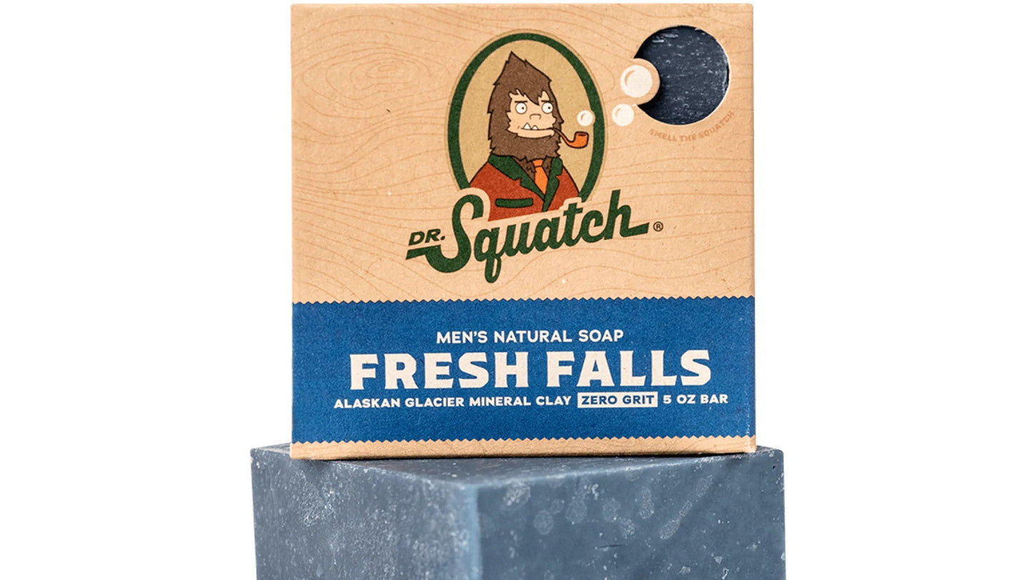 DR. SQUATCH BAR SOAP,MENS,FRESH FALLS