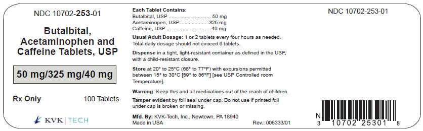 ACET/BTB/CAFF TB 325-50-40MG 100