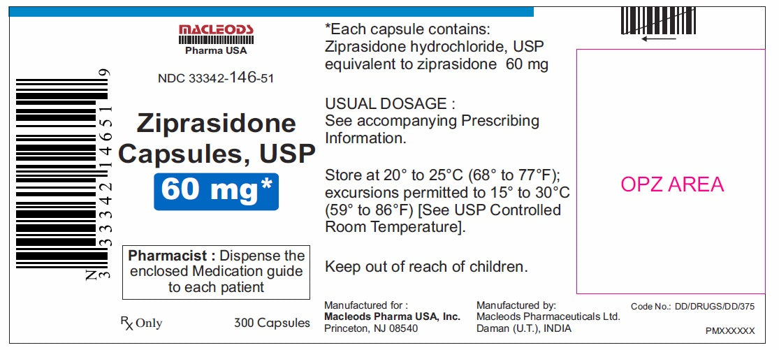 ZIPRASIDONE HCL CP 20MG 60