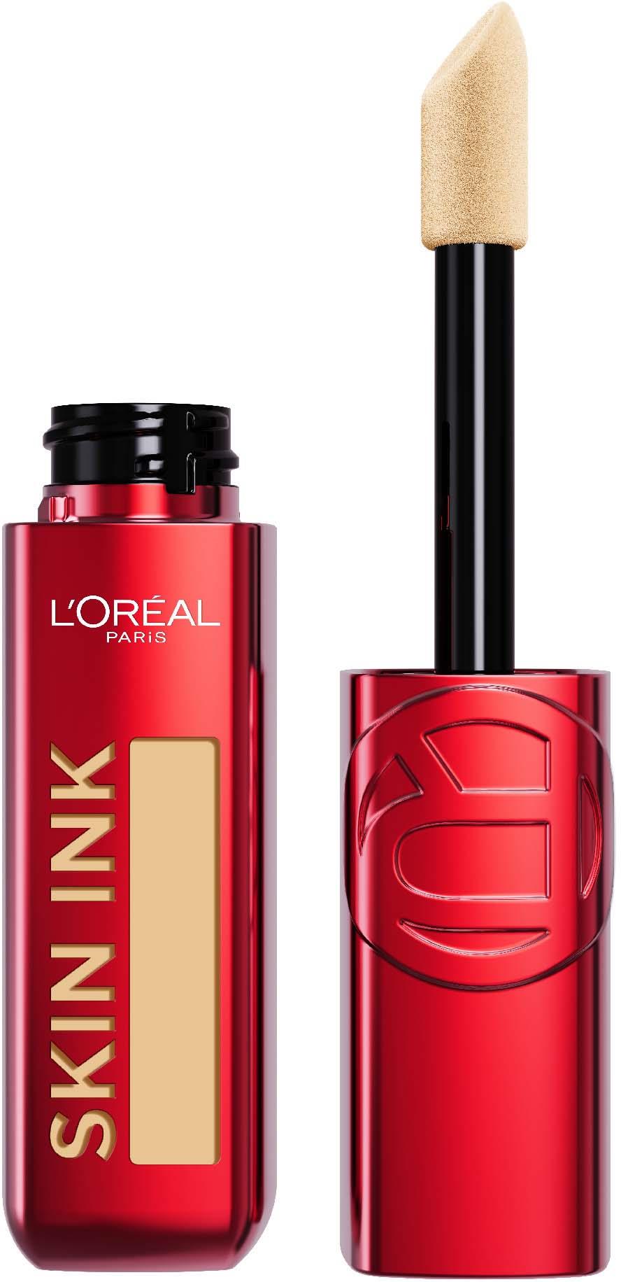 L'ORÉAL PARIS Skin Ink Longwear 2-in-1 Foundation Concealer, 140 Warm, 0.5 fl oz
