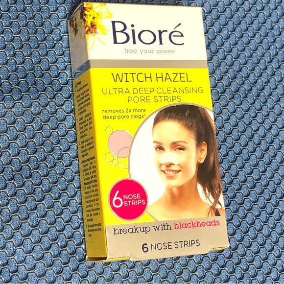Biore Deep Cleansing Pore Strips Witch Hazel 6 Count