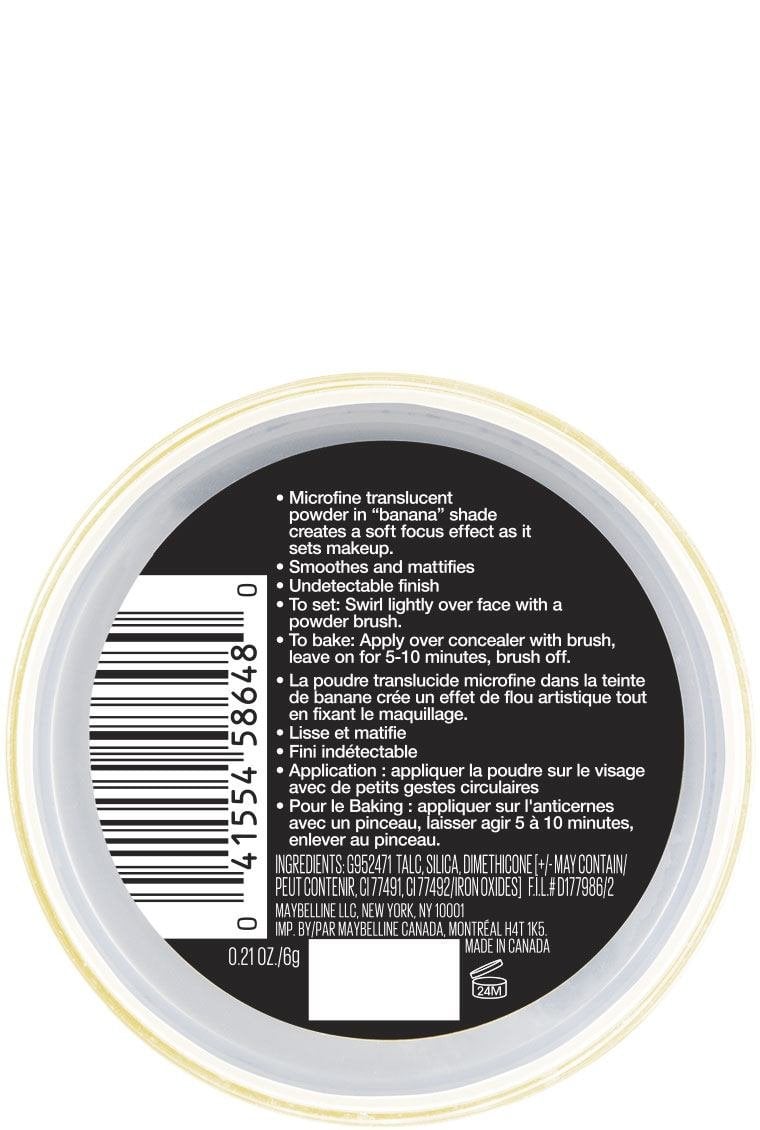 MAYBELLINE New York Lasting Fix Banana Powder Loose Setting Powder Makeup, Shade 10, 0.21 oz