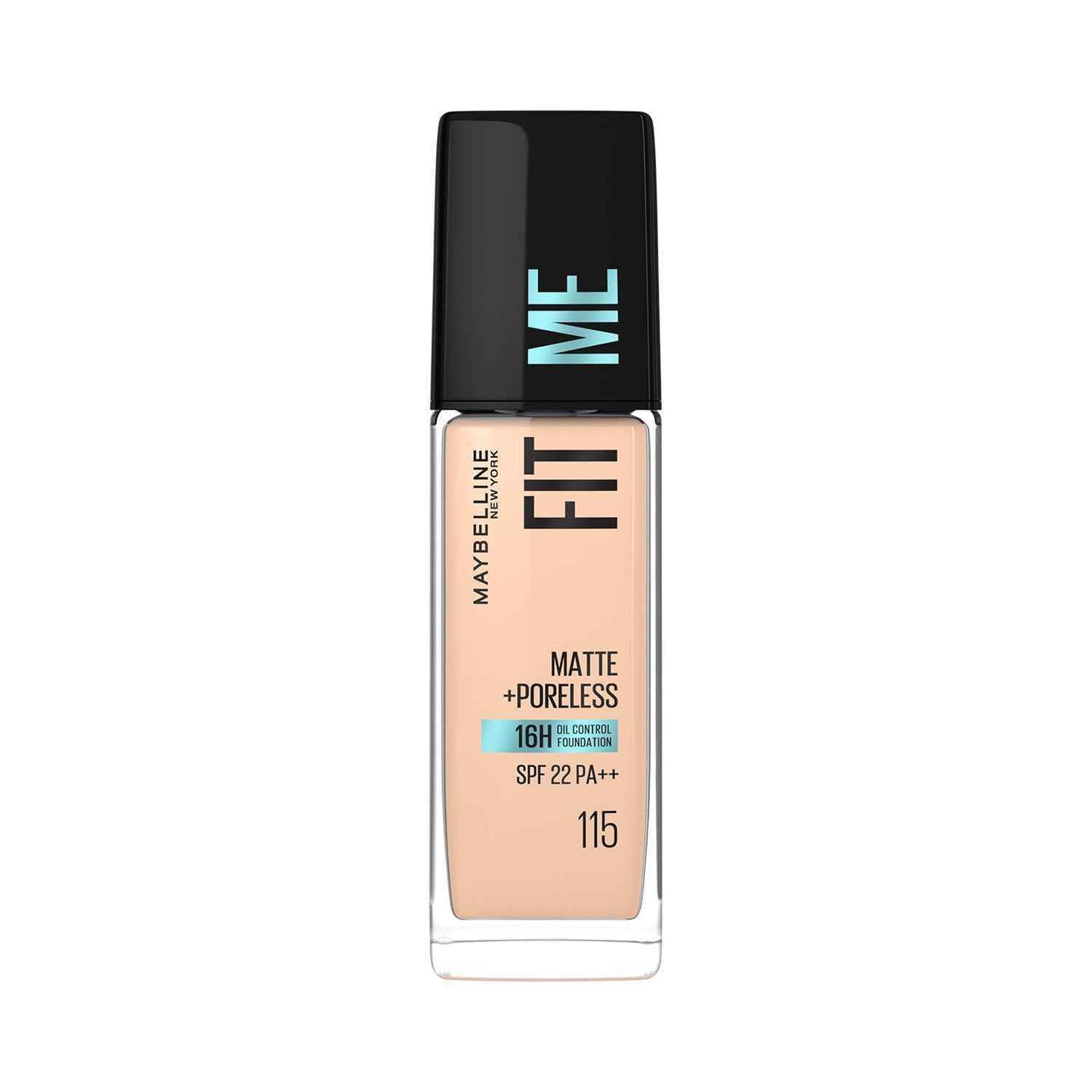 MAYBELLINE New York Fit Me Matte + Poreless Foundation Makeup, 115 Ivory, 1 oz
