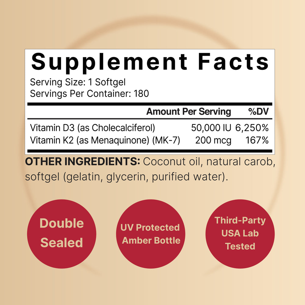 VITAMIN D3-VIT K2 1250-200 MCG SGC 50