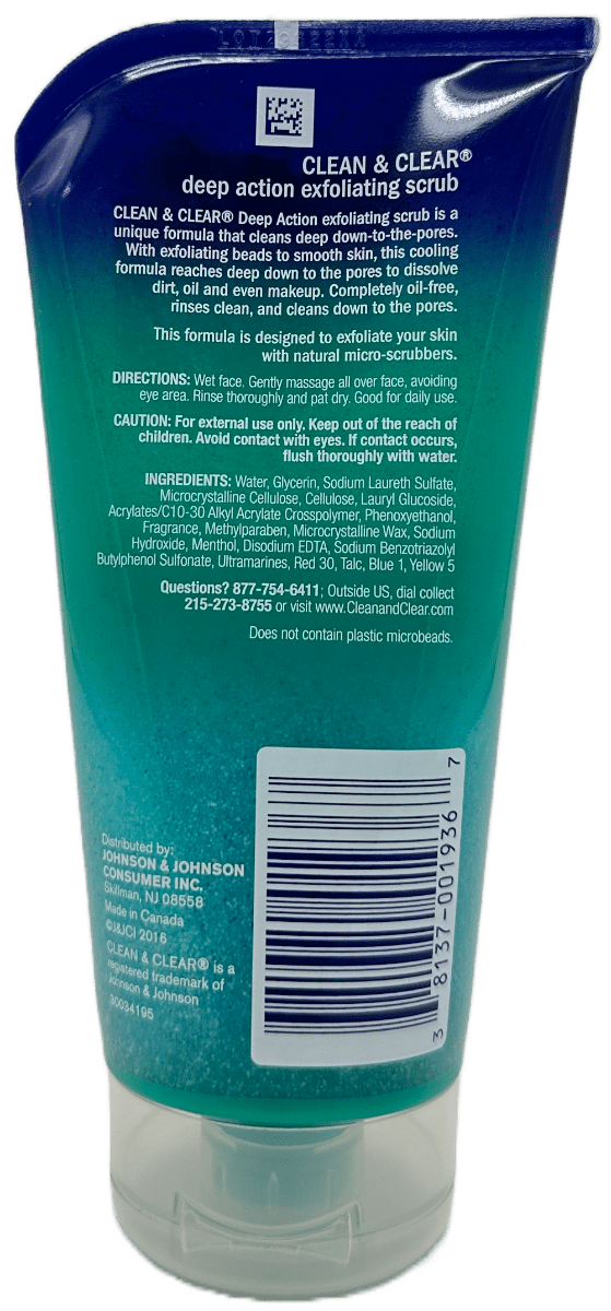 Clean & Clear Scrub Deep Action Exfoliating 7oz
