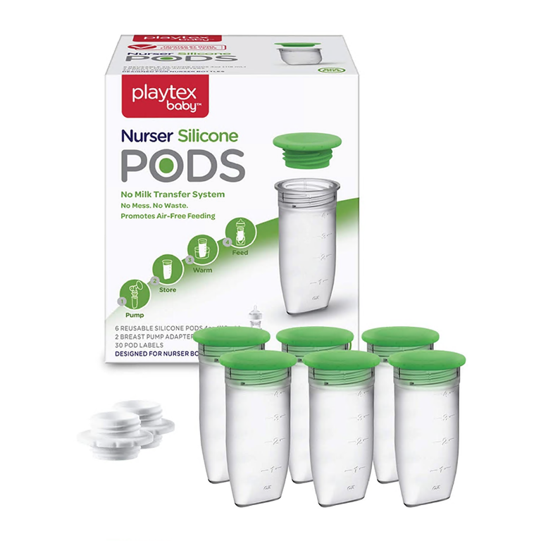 Playtex Baby Silicone Pacifier W/ Cover 4 Pack 0-6M No Bpa