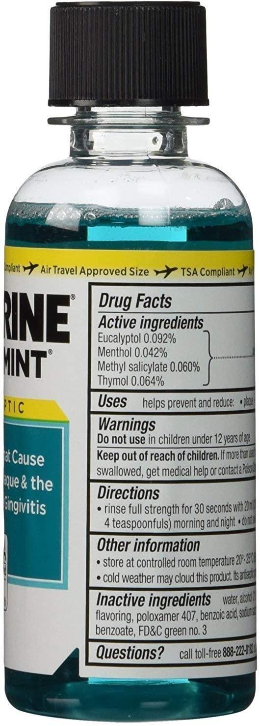 Listerine Cool Mint Antiseptic Mouthwash, Mint, 3.2 oz