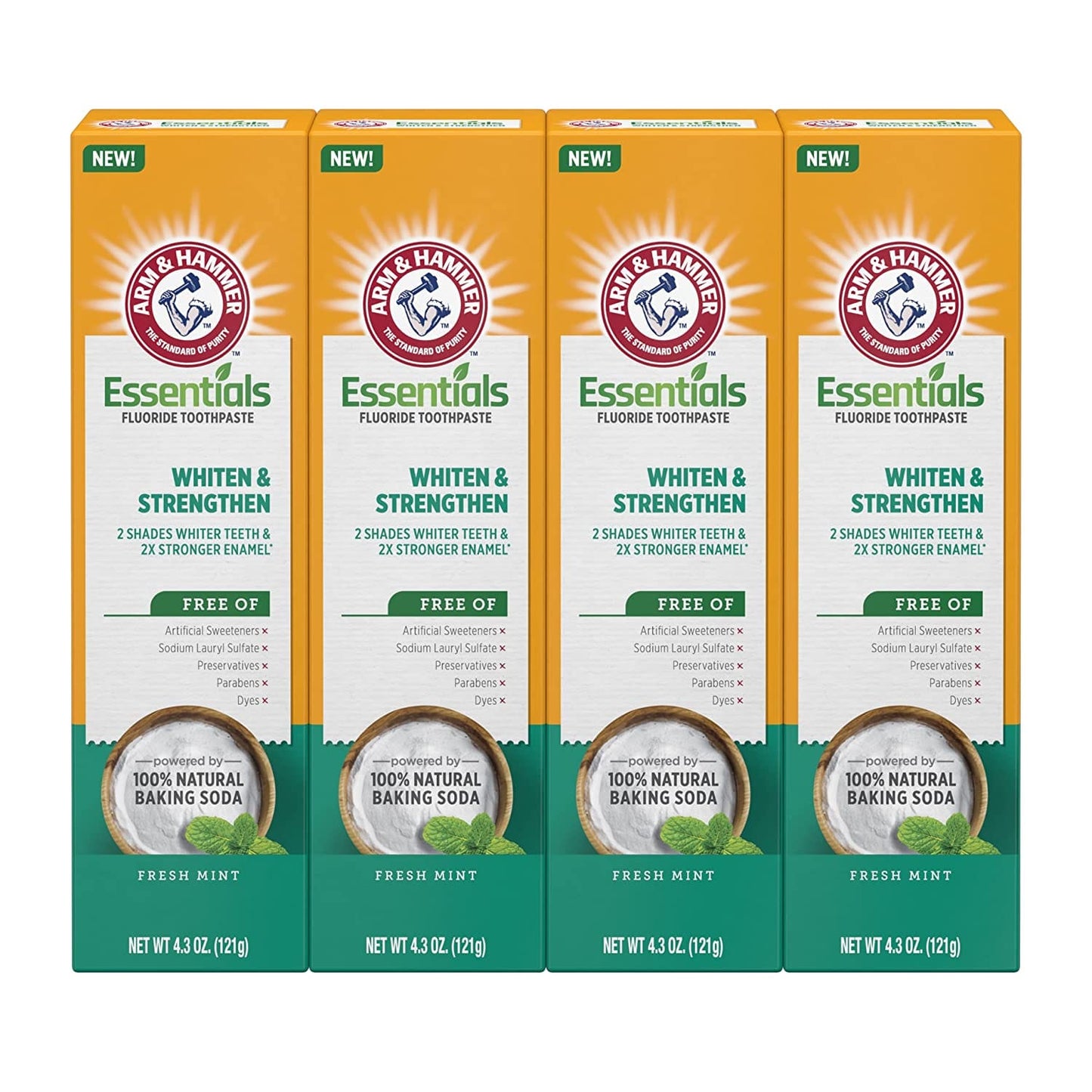 Arm & Hammer Toothpaste 4.3oz Whiten + Strengthen Fresh Mint
