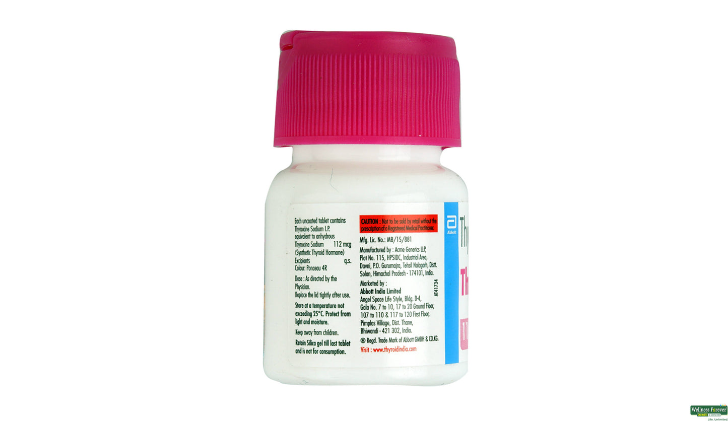 LEVOTHYROXINE TB 112MCG 90 CPLT
