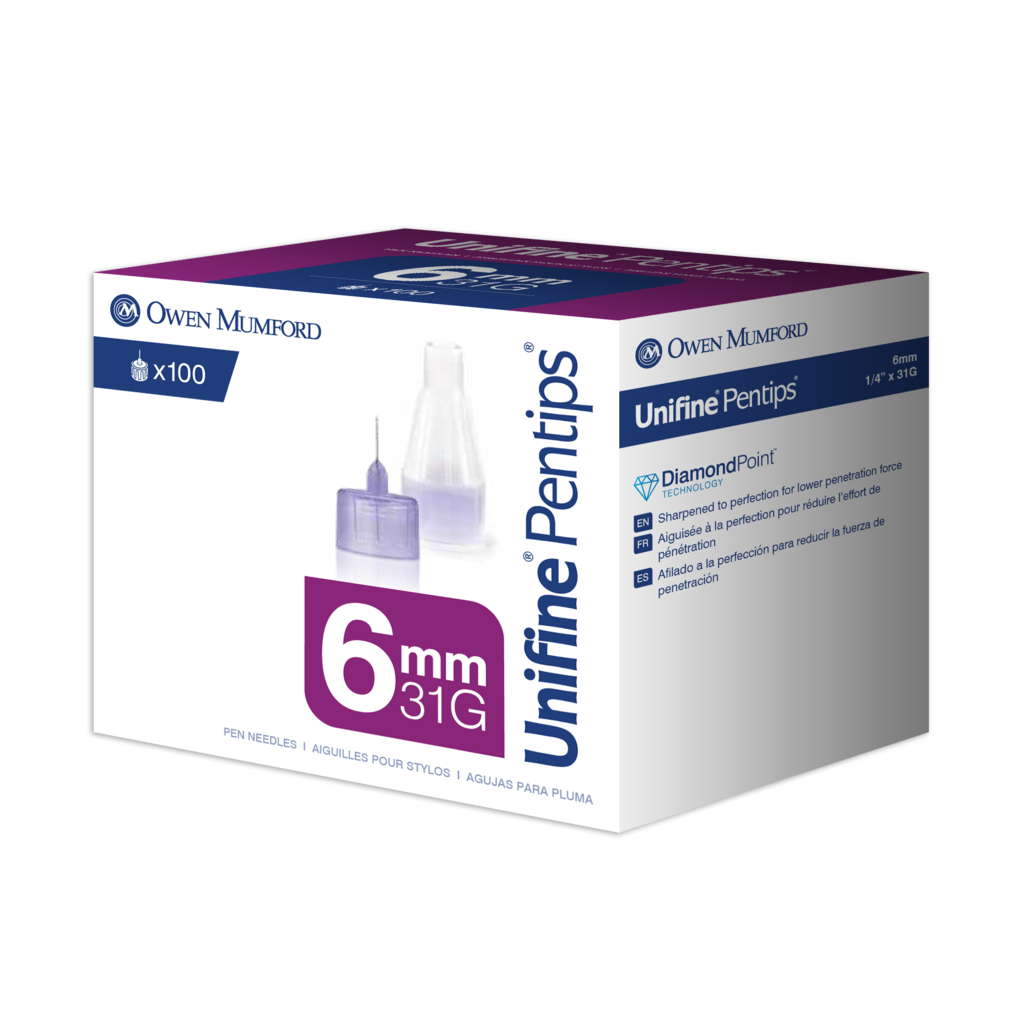UNIFINE PENTIPS PEN NEEDLE 4MMX33G 100CT