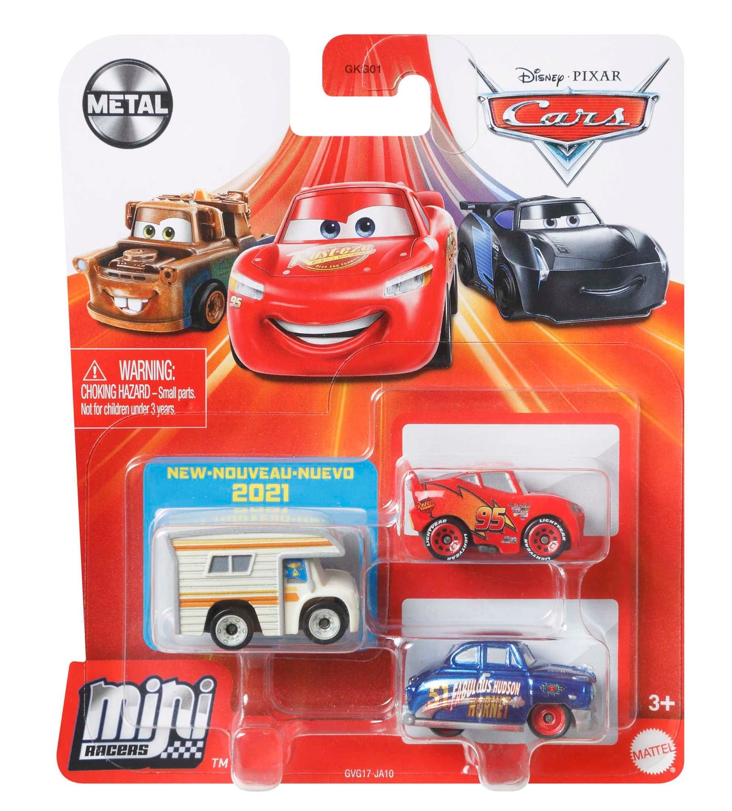 Mattel Disney Pixar Cars Mini Racers - 3 Pack Assortment