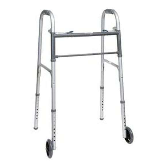 CAH FOLDING WALKER W/WHEELS