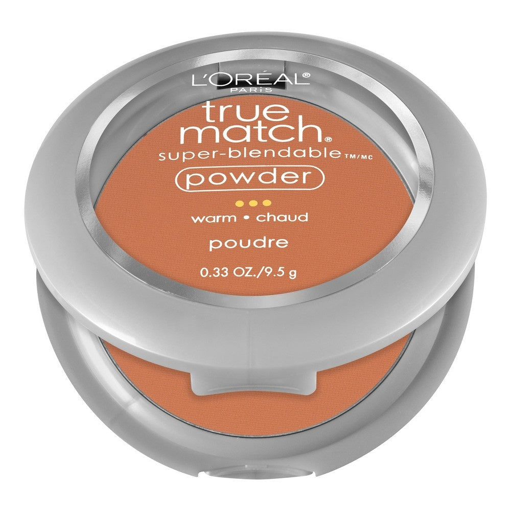 L'ORÉAL PARIS True Match Super-Blendable Oil Free Makeup Powder, W8 Creme Cafe, 0.33 oz.