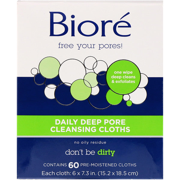 Biore Deep Cleansing Pore Cloths 60 Count