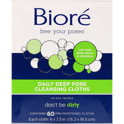 Biore Deep Cleansing Pore Cloths 60 Count