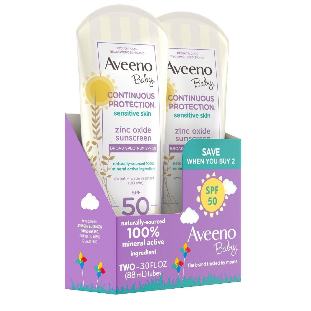Aveeno Baby Spf#50 Continuous Protect Lotion Sensitive 3oz